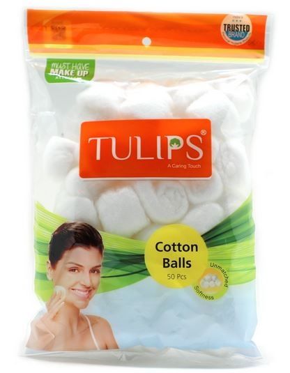 Make Up Tulip Cotton Balls White 50 balls