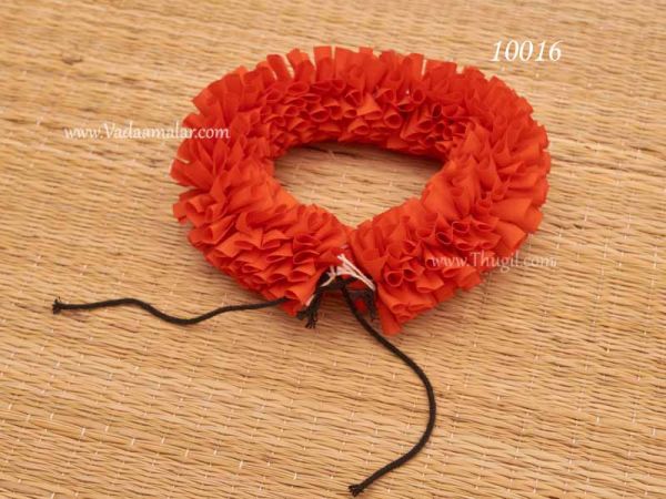 Kanakambaram Orange flower Band Indian hair synthetic flowers