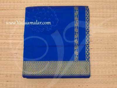 Ink blue Saree Iyer Iyengar Madisaar Indian 9 yards Buy Now