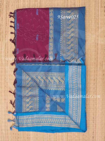 9 yards Saree Iyer Iyengar Madisaar Indian Traditional Sari Buy Now