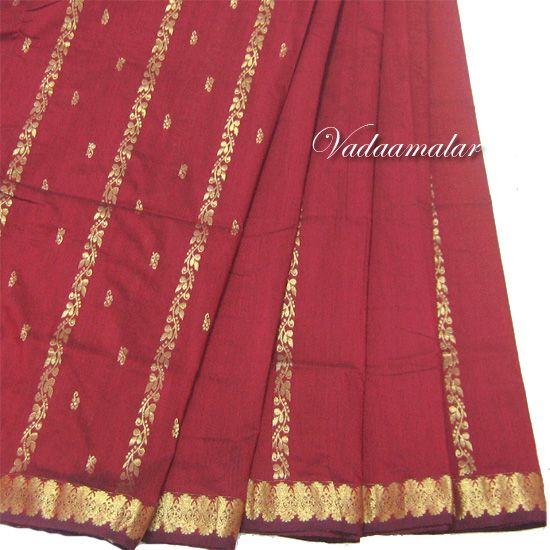 Elegant Red Art Silk zari design Saree with choli fabric
