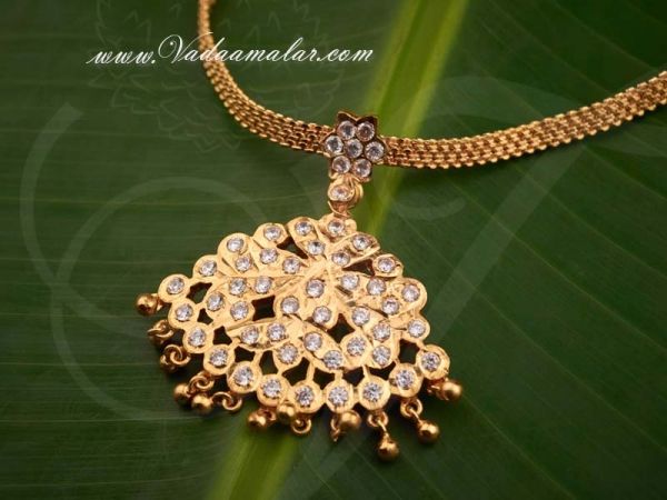 Attikai sparkling micro gold polish choker necklace Indian Design