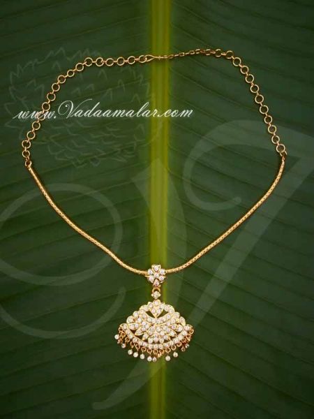 Attikai Addiga American Diamond Indian Design choker necklace