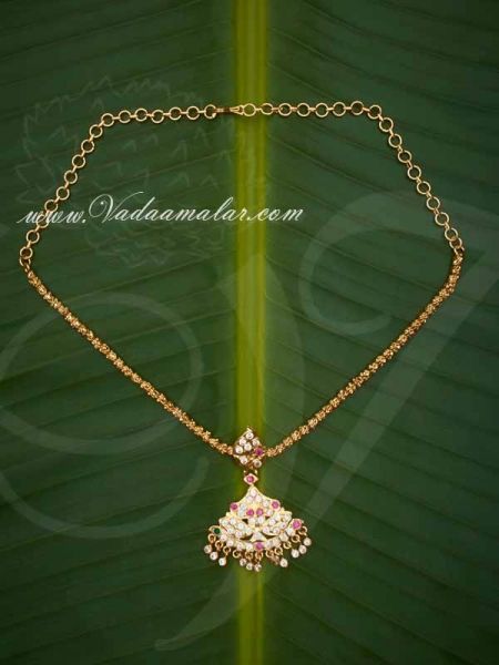 Attikai Addiga Multi Color stones Indian Design choker necklace