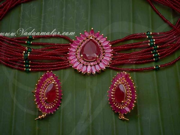 Ruby Choker Necklace Closed Necklace Jewelry Ornament Buy Online.