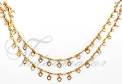Traditional Micro Gold plated Anklets Payal Leg Ornament Indian Payal Anklet