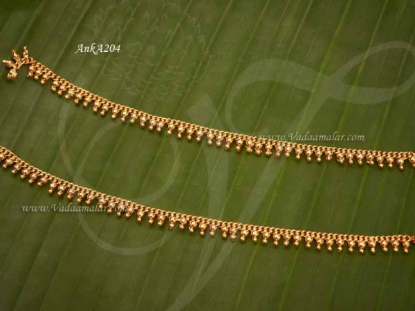 Paayal Anklets Kolusu Micro Gold plated anklet Buy now 7.5 inches 