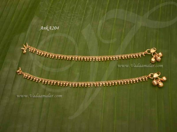 Paayal Anklets Kolusu Micro Gold plated anklet Buy now 6 inches 