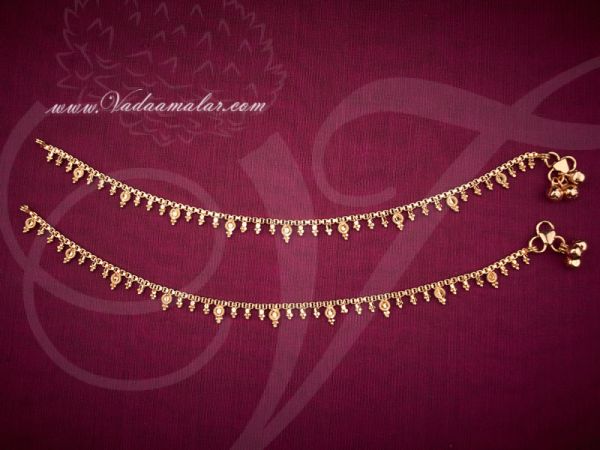 Micro Gold plated Anklets Kolusu Leg Ornament Indian anklet Buy now
