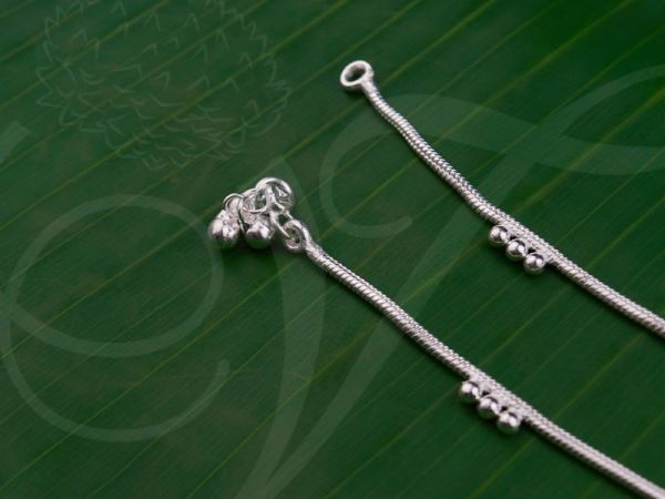 German Silver anklets Payal Leg Ornament Indian anklet 8 inches