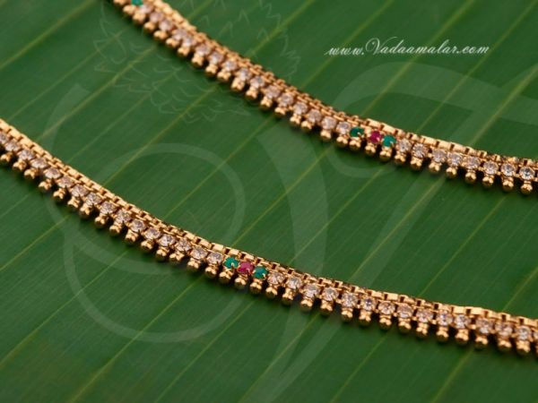 Ruby Emerald  Stones Leg Ornament Indian anklet Buy now