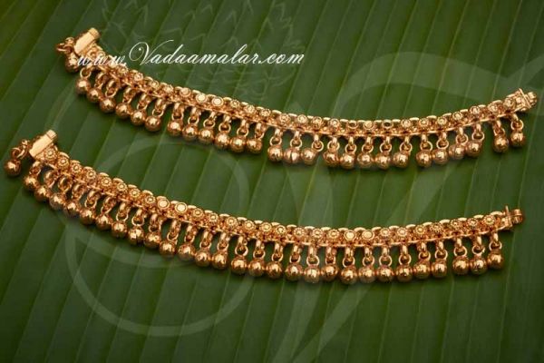 Kids size Anklets Kolusu Micro Gold plated 6 Inches