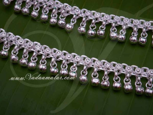 Small Size White metal Imitation Silver Anklets Payal Leg Ornament Indian anklet Online