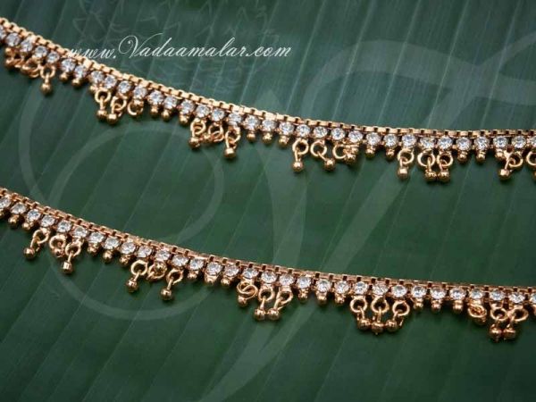 Micro Gold plated Anklets Kolusu Payal Leg Ornament Indian anklet Buy Now