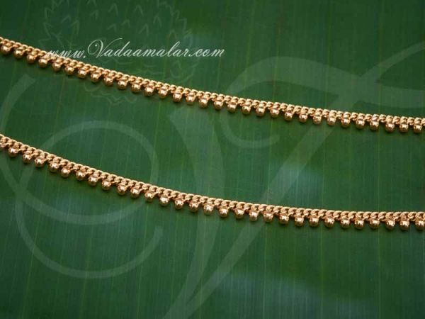 Micro Gold plated Anklets Kolusu Payal anklet 10 inches