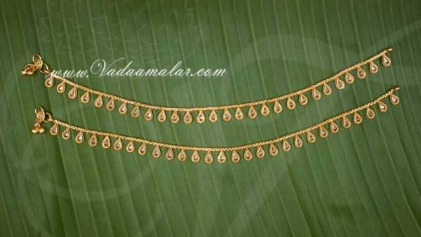 Kundan Payal Anklets Bridal Party Paayal With Gold Kundan Bridal Collection Buy