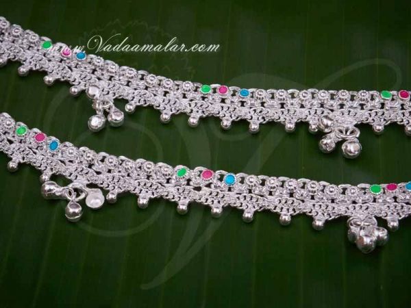 German Silver Anklets Payal Leg Ornament Indian anklet 10 Inches 