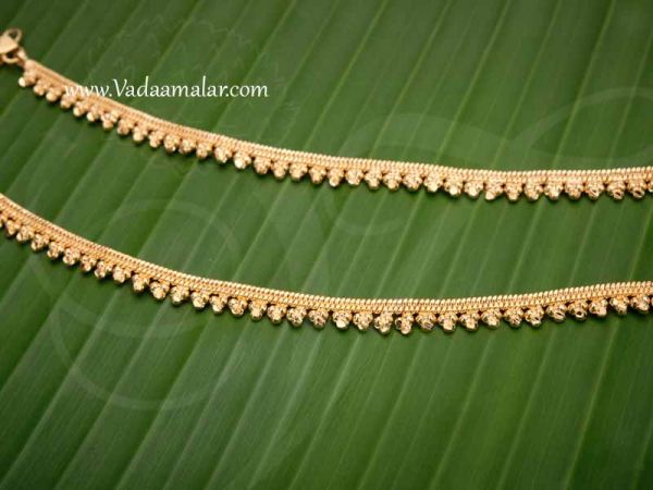 Anklets Gold Plated Kolusu Paayal for Kids Buy Now  6.5
