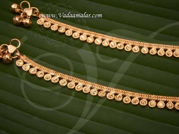 Anklets Gold Plated Kolusu Paayal for Kids Buy Now 6