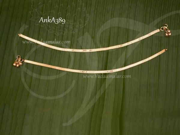 Anklets Kolusu Gold plated Indian anklet 9.5 inches