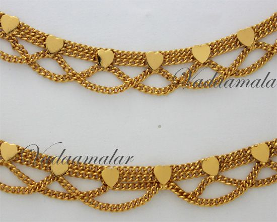 Buy Small size Ethnic Traditional Indian Gold Toned Anklets Traditional Payal