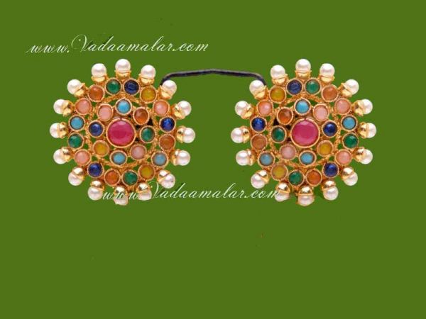 Jhumkis Earring with Multi colour stones Jhumkas Buy Online