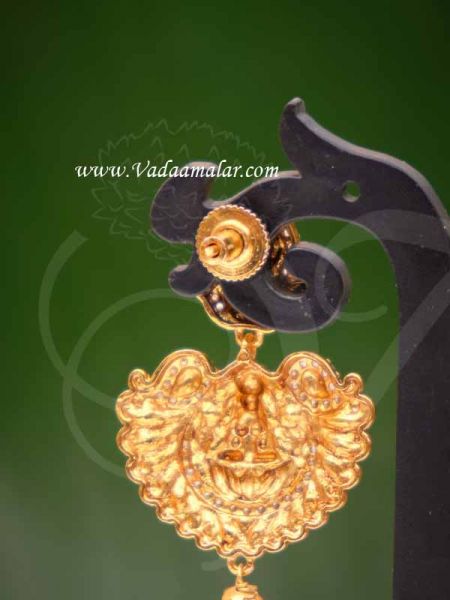 Antique Lakshmi Design Earrings Jhumka Indian Buy Now 
