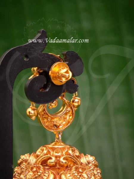 Earring Antique Lakshmi and Peacock Design Jhumka Jhumkis Buy Now 