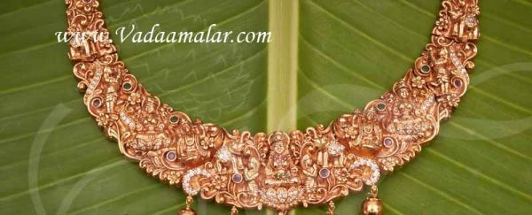 Necklace Antique Design Goddess Lakshmi For Saree and Salwar