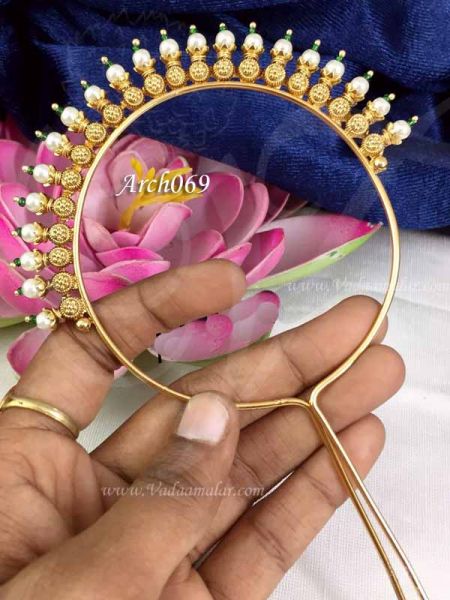Antique Flower Design Arch Indian Wedding Hair Pin Ambada Bridal Rakodi 6 Inches 