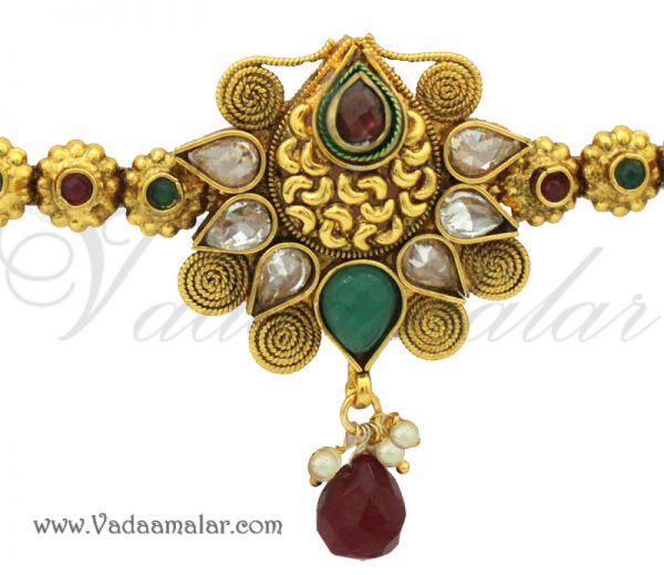 Antique design jewelllery armlet upper arm band Baju Bandh Vanki - 1 piece
