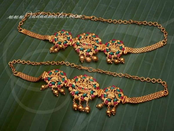 Antique lakshmi design armlet band Baju Bandh Vanki- 1 pair Buy Now