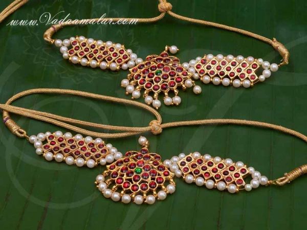 Kempu stones Vanki Armlet Baju Bandth Kuchipudi Dance Jewellery Buy Online