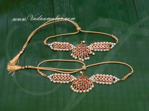 Kempu stones Vanki Armlet Baju Bandth Kuchipudi Dance Jewellery Buy Online