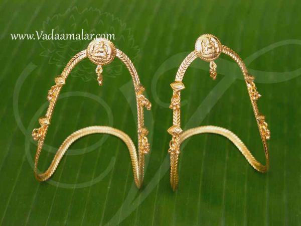 Small size Arm band Gold Lakshmi Vanki Armlet Baju Bandth Press Type Dance Jewellery 
