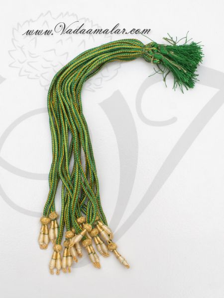 Buy Online Green rope for Necklace Green Thread - 6 pieces