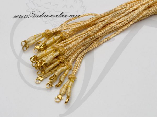 Buy Online Gold back rope for Necklace Gold Thread - 6 pieces