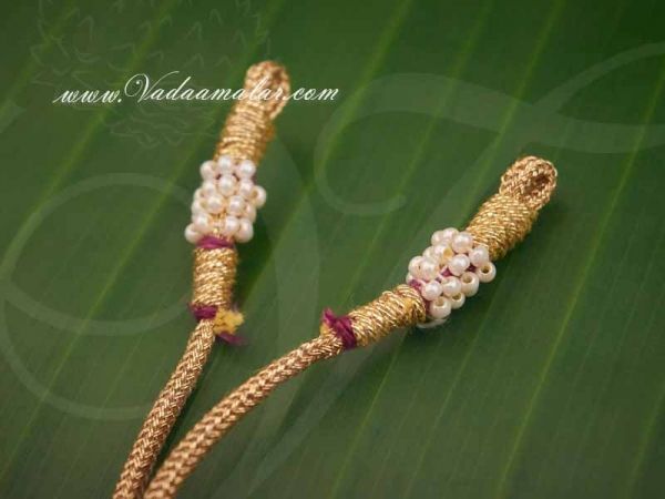 Buy Online Gold back rope for Necklace Gold Thread - 6 pieces