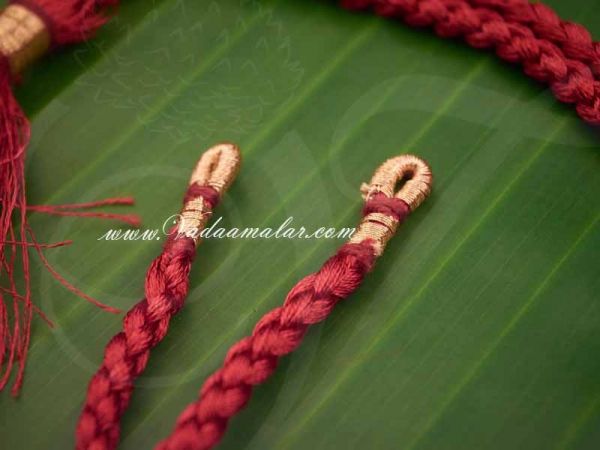 Thick Maroon Rope Dori For Necklace Back Thread - 6 pieces Buy Online 