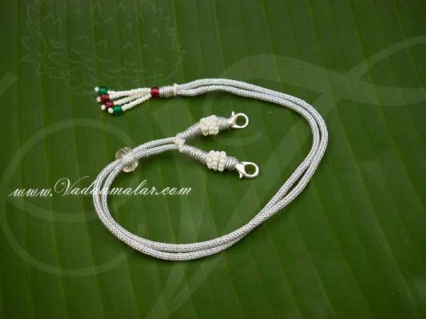 Buy Online Silver back rope for Necklace Chain Thread - 6 pieces