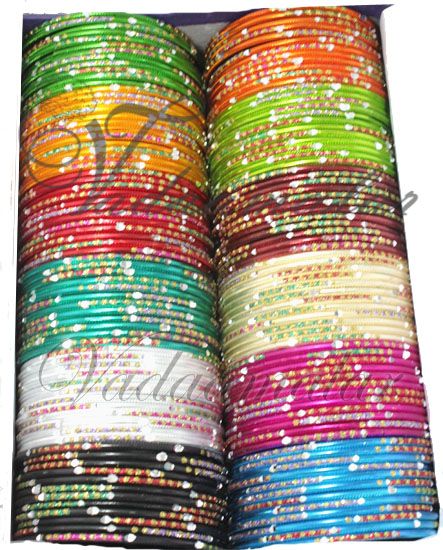 By metallic Bangles Online metal Bollywood Bangle Bracelets Set for saree