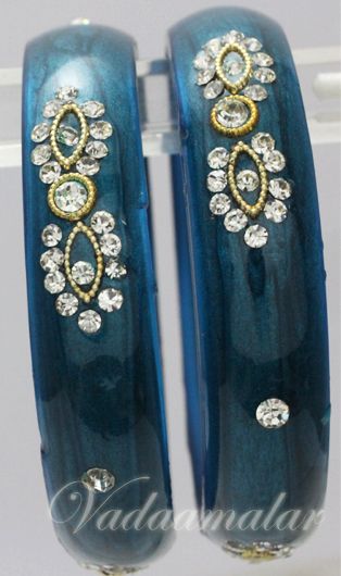 Beautiful Turquoise Sturdy Glass Bangles Bracelet Braceles