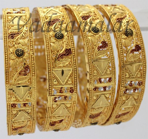 Banithani Indian Bollywood Traditional Goldtone Kada Bracelets Bangle Jewelry 26