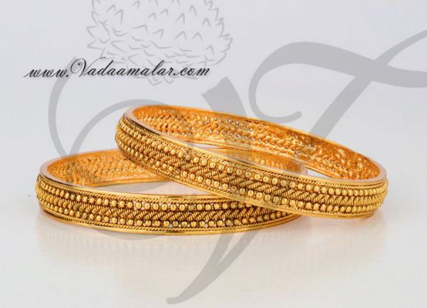 Antique design India Bangles Bracelets Size 2-2