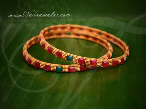 Antique style Elegant Indian bracelets bangles - 2 pieces