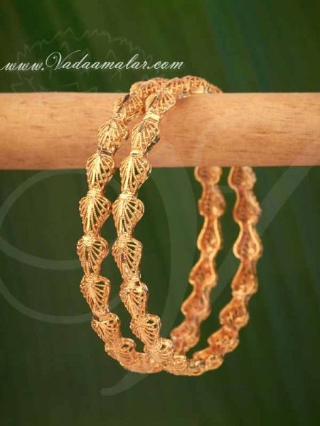 Micro Gold Plated Bangles Bracelets Buy online from India - 2 pieces