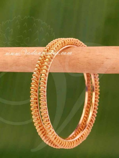 Gold Plated Bangles Bracelets Buy online from India - 2 pieces