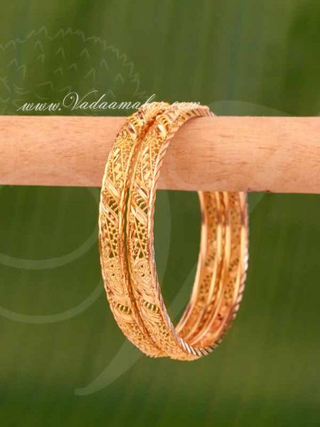 Bangles Micro Gold Plated Indian Design for Sarees and Salwar