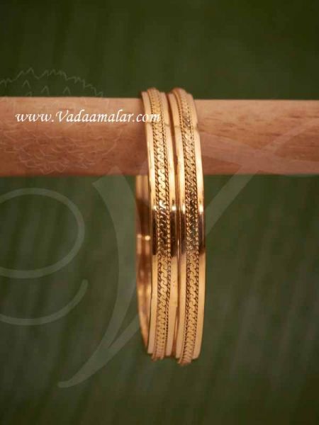 Bangles Micro Gold Plated Bracelets Valaiyal Buy Now (2-6)