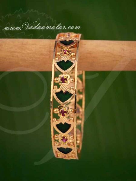 Palakka Bangle Traditional Kerala Bangle Bracelet Ornament Gold plated Buy Now 